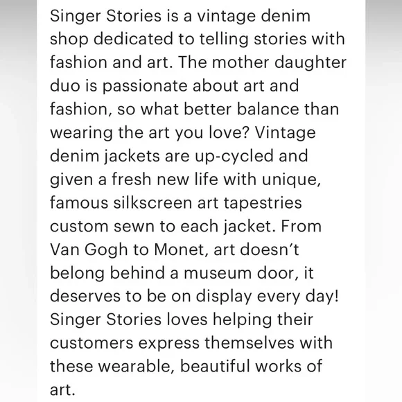 One-of-a-Kind Upcycled Denim Jacket Vincent Van Gogh